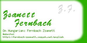 zsanett fernbach business card